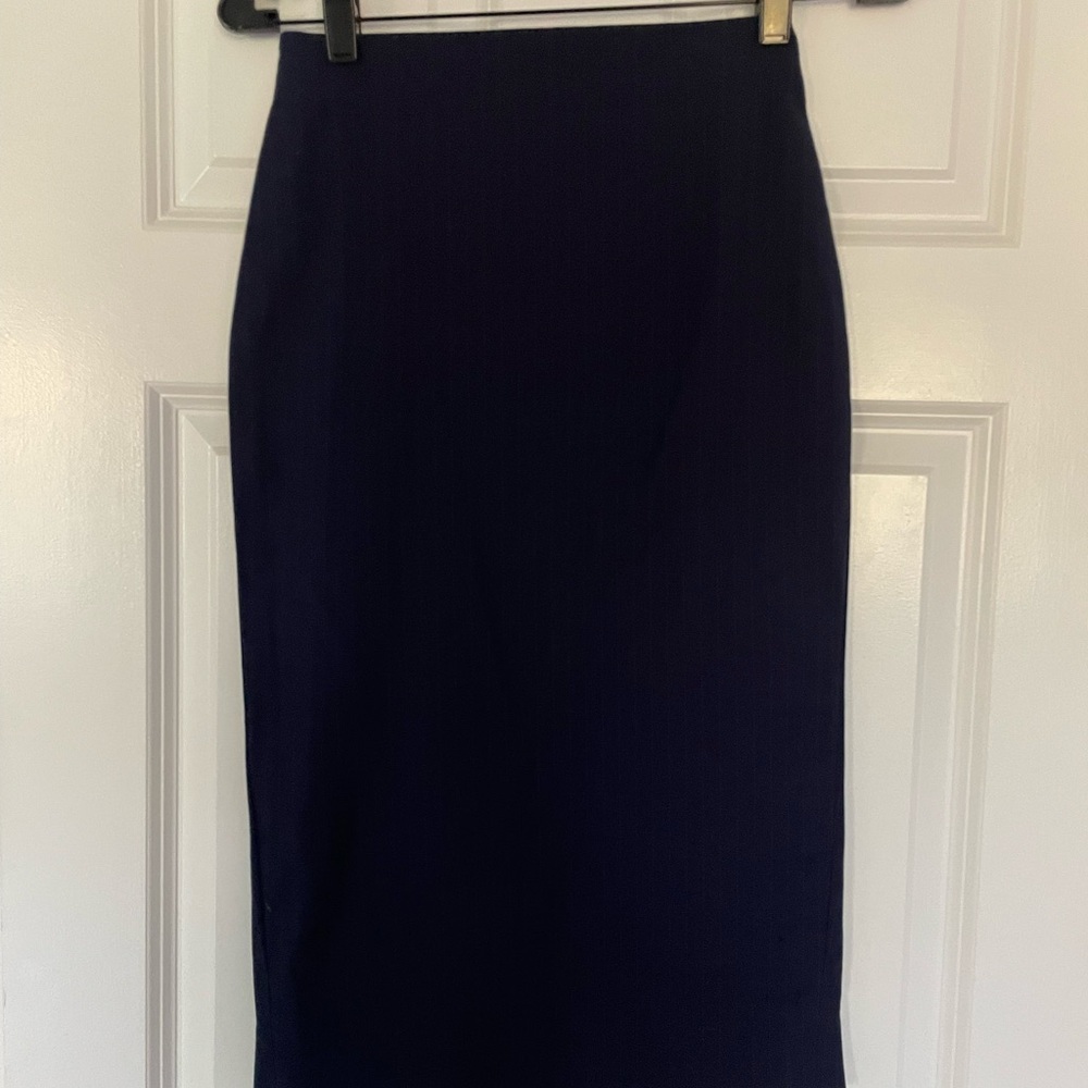 Victoria Beckham Dark Blue Pencil Skirt